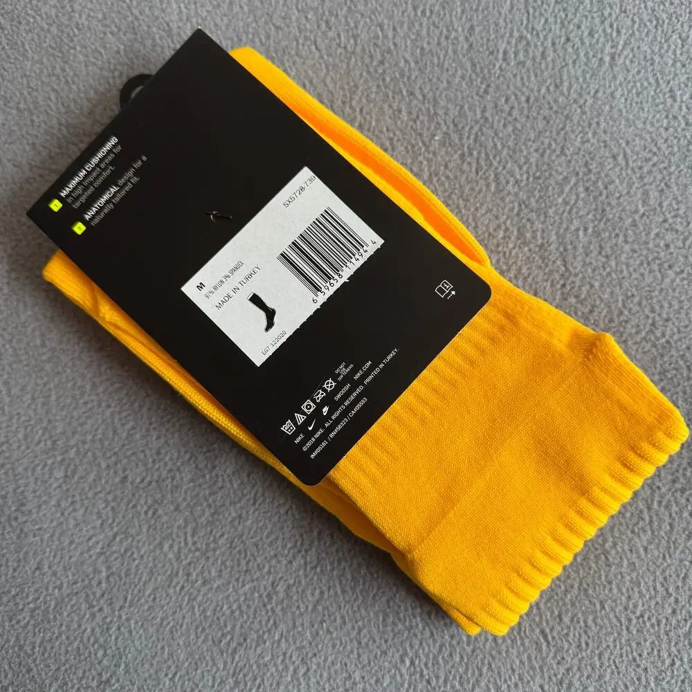 Nike Classic‎ Cushioned Knee High Soccer Sock Dri FIt Gold M 6-8 / W 6-10 Swoosh